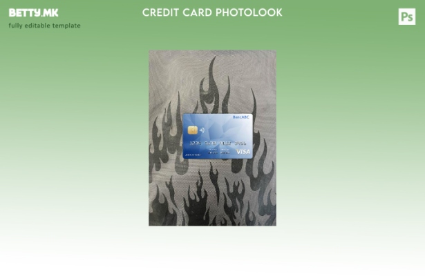 Модерен стил Боцвана ABC банка виза картичка photolook пред шаблон